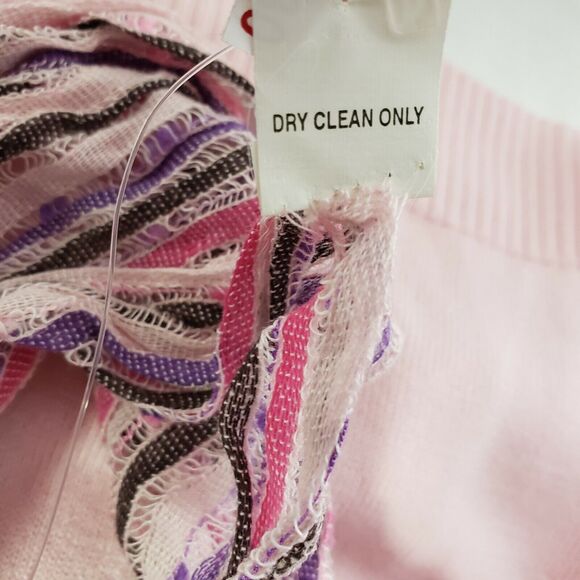 Notations Woman Sweater Small Pink Pullover Long Sleeve VNeck Knit Acrylic Scarf - Picture 12 of 12